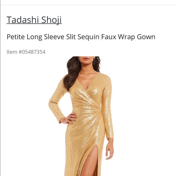 Tashadi Shoji Dresses & Skirts - Tashadi Shoji Gold Sequin Gown